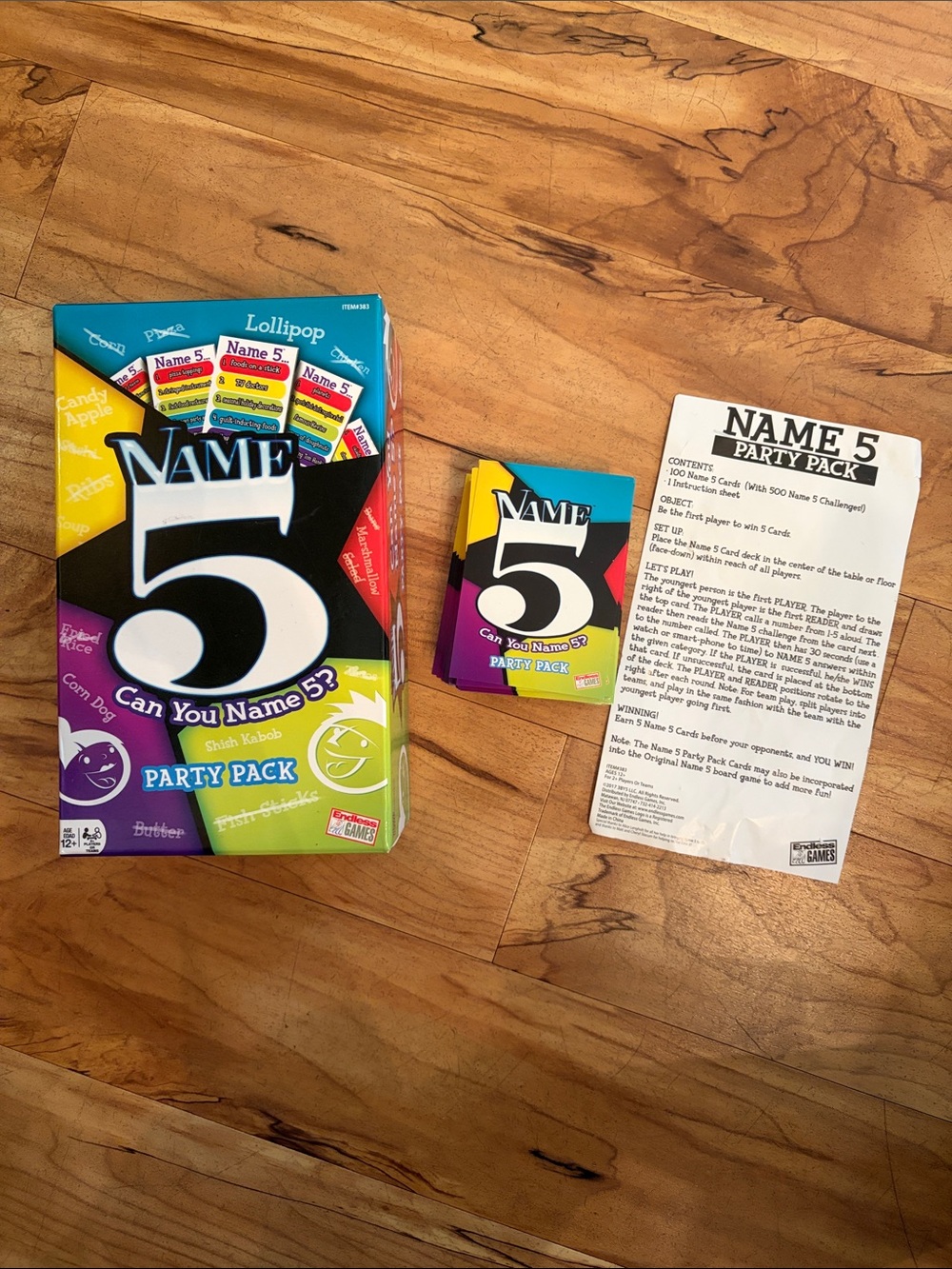 Name 5 Party Pack Card Game Entertainment Teens Age 12+ used once